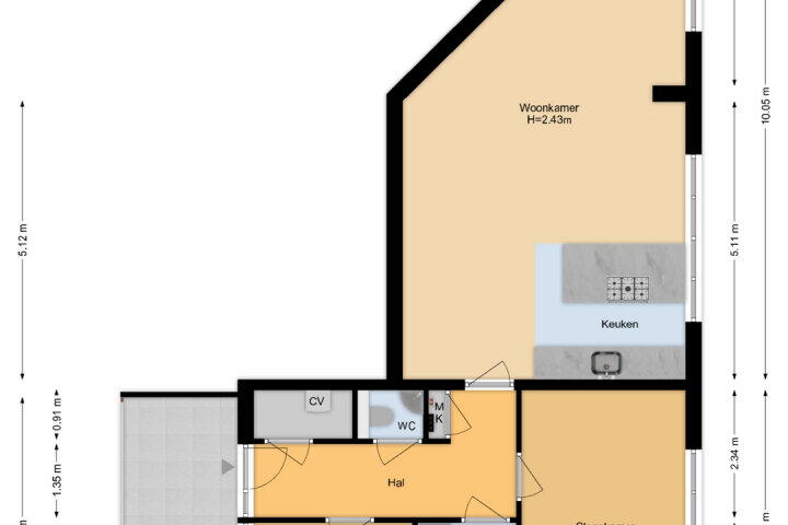 Plattegrond – Carry van Bruggenhof 123, 's-gravenhage