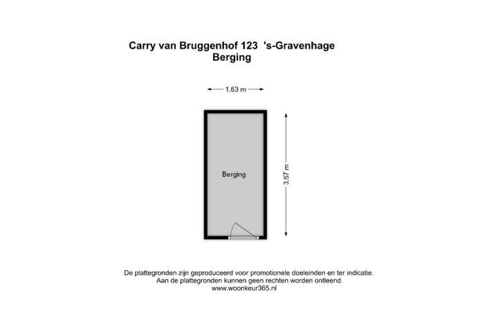 Plattegrond – Carry van Bruggenhof 123, 's-gravenhage
