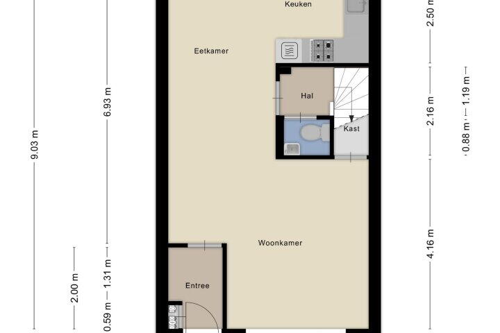 Plattegrond – Castricumhof 41, Arnhem