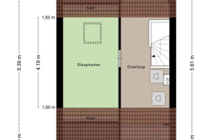 Plattegrond – Castricumhof 41, Arnhem