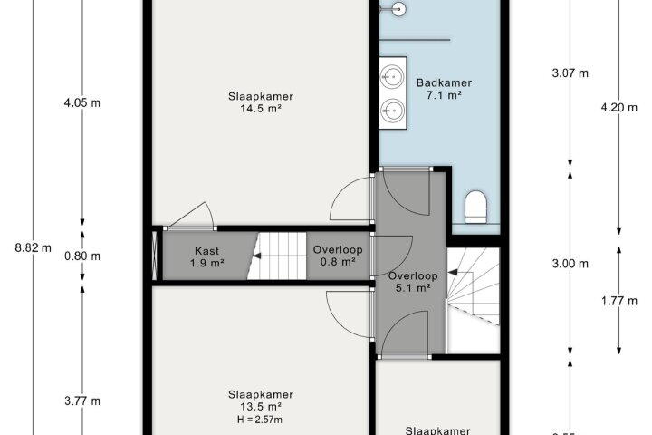Plattegrond – Catharina van Clevepark 50, Amstelveen