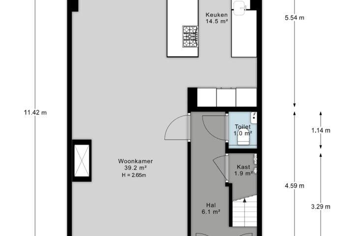 Plattegrond – Catharina van Clevepark 50, Amstelveen