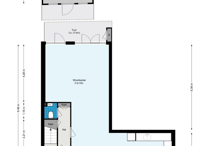 Plattegrond – Celsiusstraat 45, Amsterdam