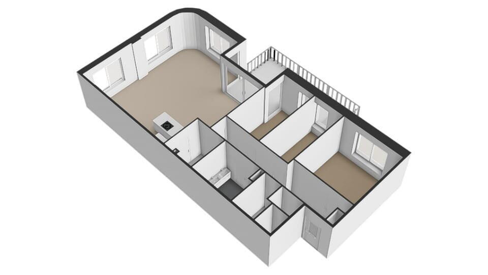 Plattegrond 3 - Céramiquelaan 165, Amsterdam