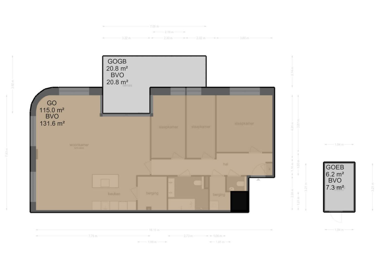 Plattegrond 4 - Céramiquelaan 165, Amsterdam