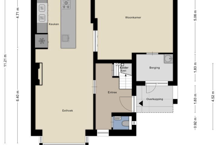 Plattegrond – Ceramstraat 6, Amersfoort
