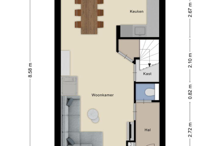 Plattegrond – Chaletberg 35, Roosendaal