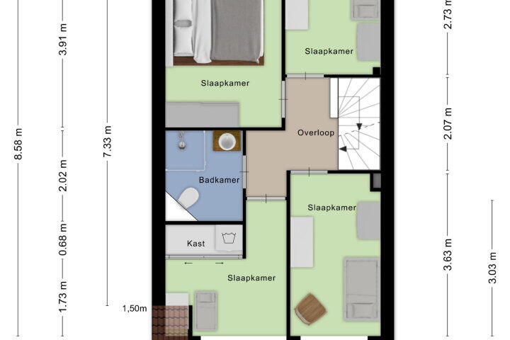 Plattegrond – Chaletberg 35, Roosendaal