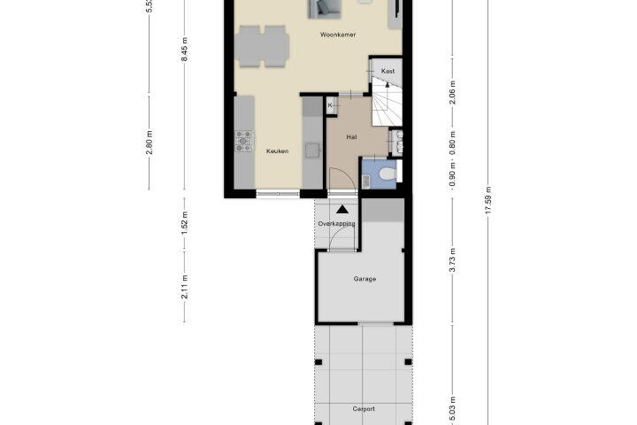 Plattegrond – Chaletberg 4, Roosendaal