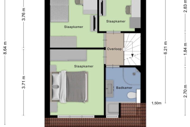 Plattegrond – Chaletberg 40, Roosendaal