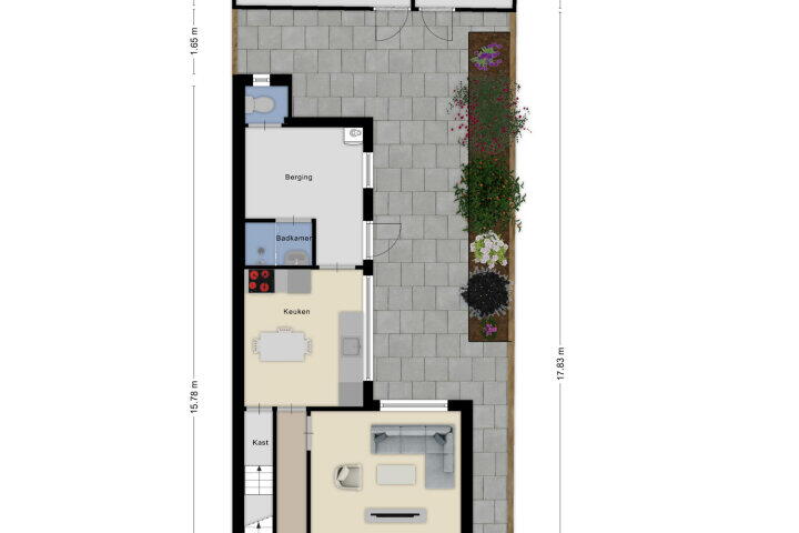 Plattegrond – Charitasstraat 37, Roosendaal