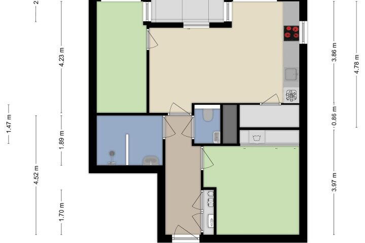 Plattegrond – Charley Tooropgracht 163, Diemen