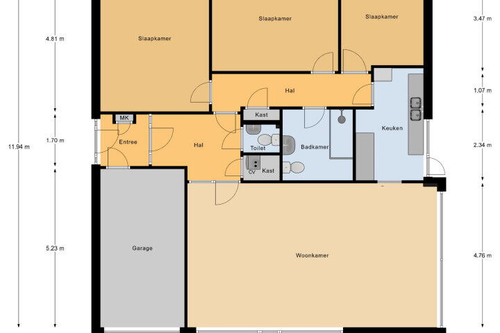 Plattegrond – Chopinlaan 137, Vlissingen