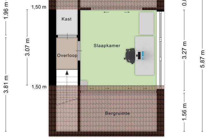 Plattegrond – Chromietdijk 127, Roosendaal