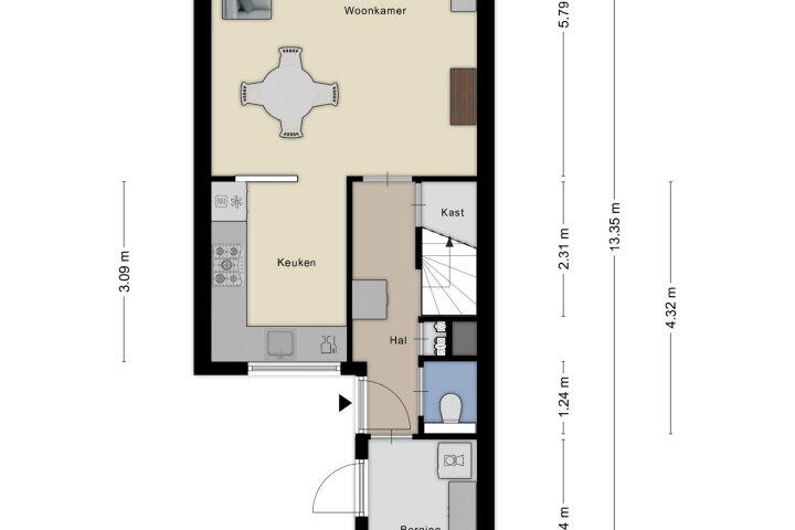 Plattegrond – Cinnaberdijk 36, Roosendaal