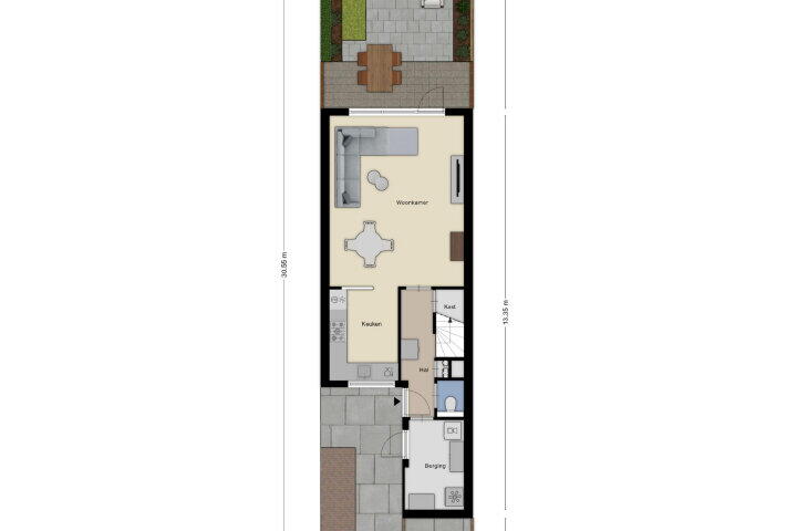 Plattegrond – Cinnaberdijk 36, Roosendaal