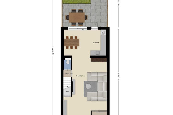 Plattegrond – Cipresberg 12, Roosendaal