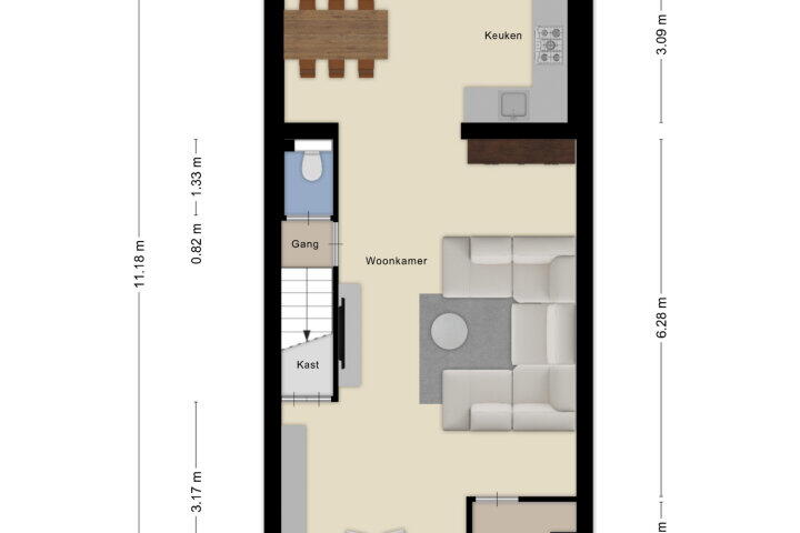 Plattegrond – Cipresberg 12, Roosendaal