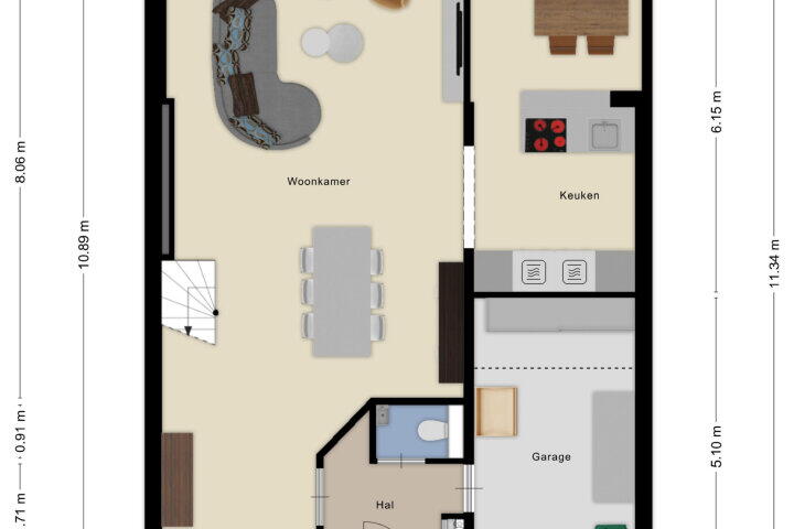 Plattegrond – Cipresberg 23, Roosendaal