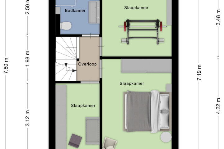 Plattegrond – Cipresberg 23, Roosendaal