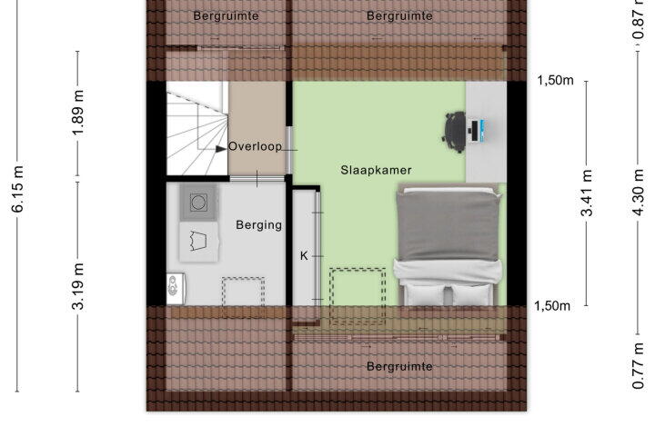 Plattegrond – Cipresberg 23, Roosendaal