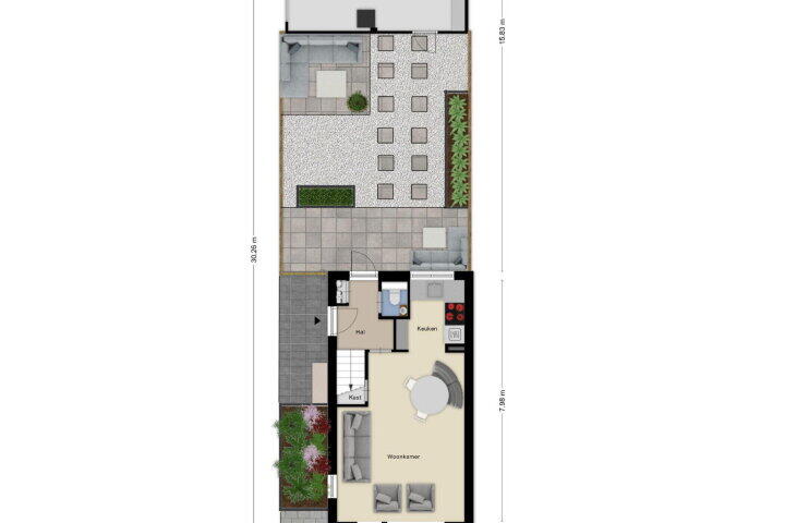 Plattegrond – Cipresberg 45, Roosendaal
