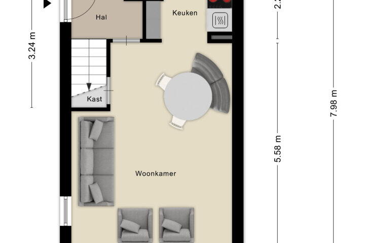 Plattegrond – Cipresberg 45, Roosendaal