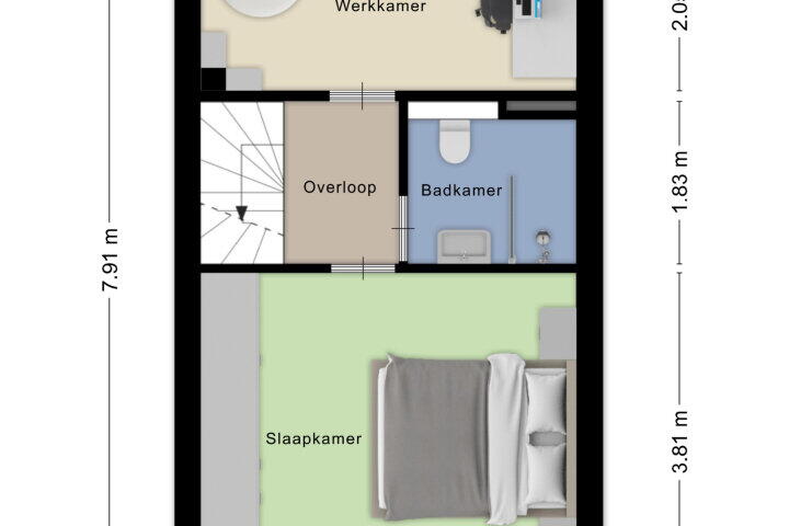 Plattegrond – Cipresberg 45, Roosendaal