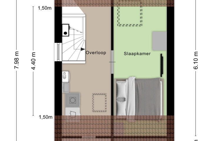 Plattegrond – Cipresberg 57, Roosendaal