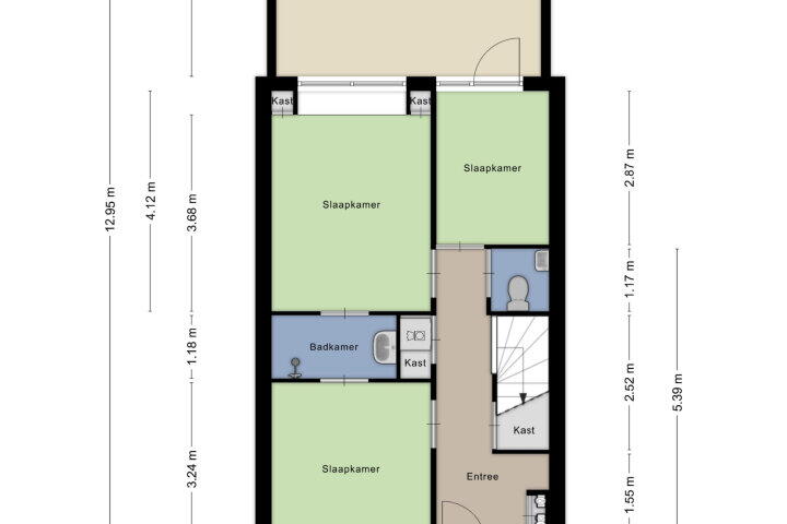 Plattegrond – Clingendaellaan 161, Almere
