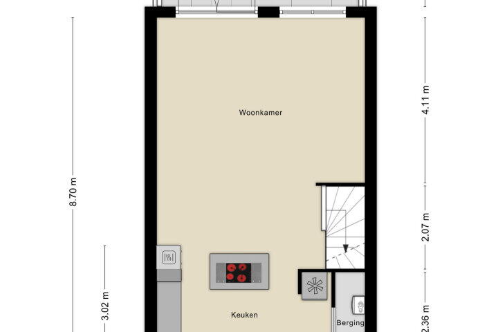 Plattegrond – Clingendaellaan 161, Almere