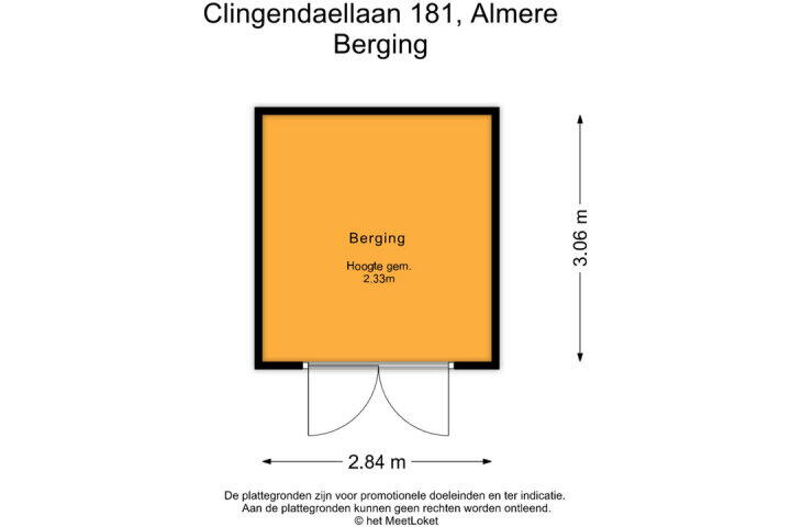 Plattegrond – Clingendaellaan 181, Almere