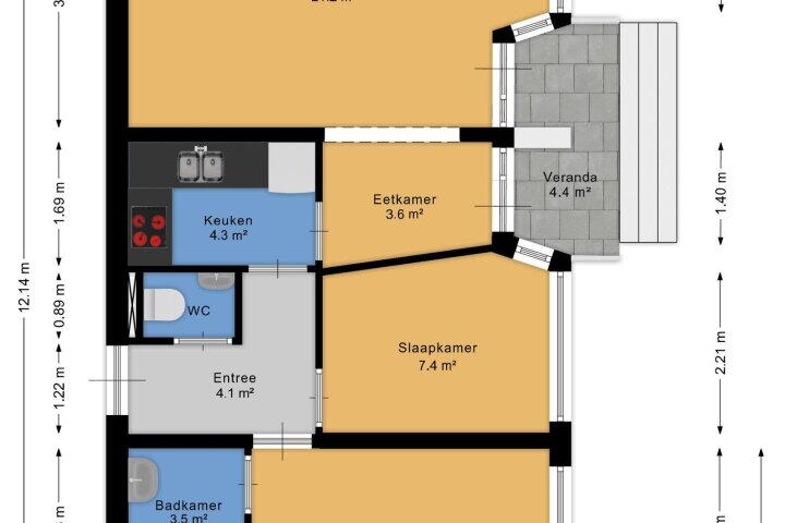 Plattegrond – Clusiuserf 3, Boskoop