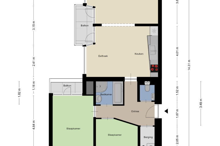 Plattegrond – Clusiuserf 37, Boskoop