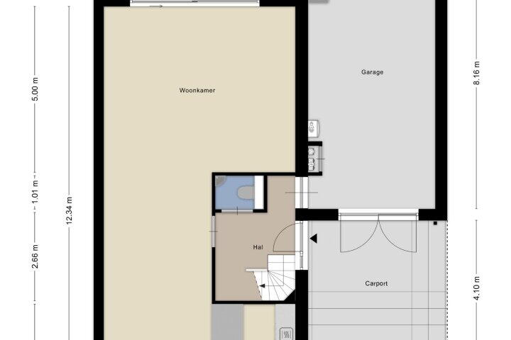 Plattegrond – Coehoornhof 47 C, Nederasselt