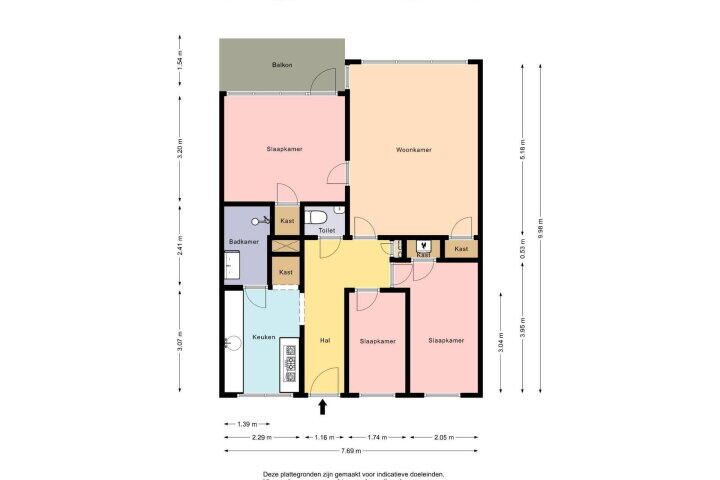 Plattegrond – Coehoorn van Scheltingaweg 56, Heerenveen