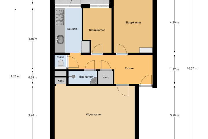 Plattegrond – Coosje Buskenstraat 72, Vlissingen