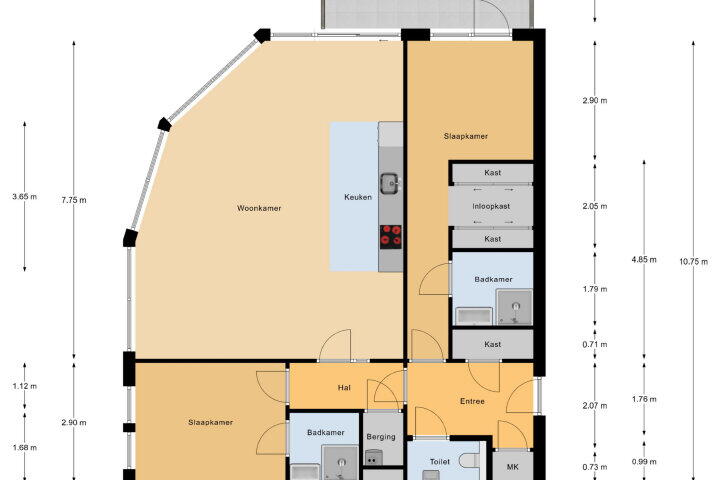 Plattegrond – Coosje Buskenstraat 95, Vlissingen