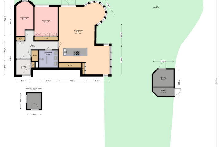 Plattegrond – Corbulokade 12, Voorburg