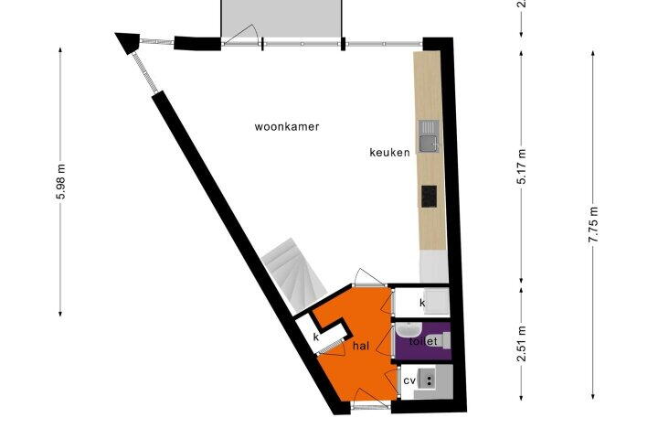 Plattegrond – Corbulokade 45, Voorburg