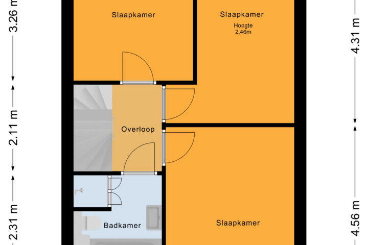 Plattegrond – Cornelis Matelieffstraat 56, Almere