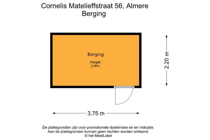 Plattegrond – Cornelis Matelieffstraat 56, Almere