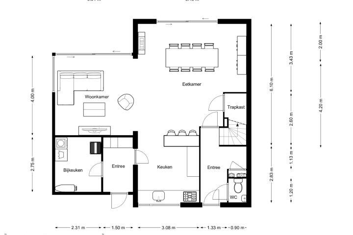 Plattegrond – Cornelis Rienks de Boerstraat 1, Drachten