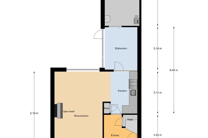 Plattegrond – Cort van der Lindenlaan 20, Vlissingen