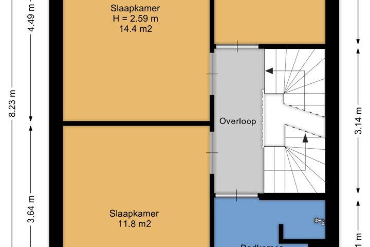 Plattegrond – Coulombstraat 14, Enschede