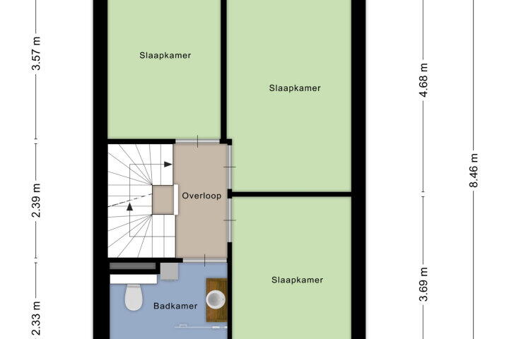 Plattegrond – Couwenbergstraat 45, Nijmegen