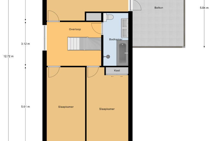 Plattegrond – Curacaostraat 1, Almere
