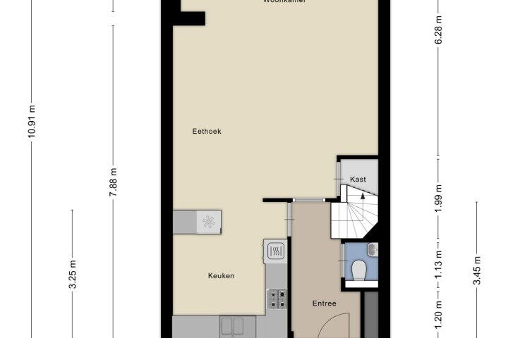 Plattegrond – C. van Eesterenplein 54, Almere