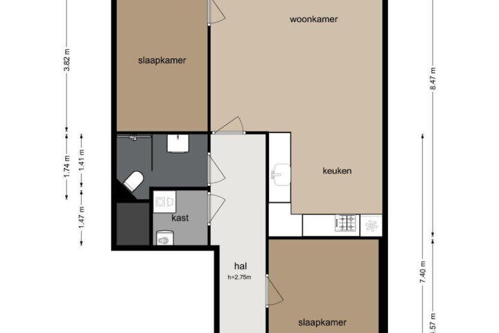 Plattegrond – Da Costakade 153, Amsterdam