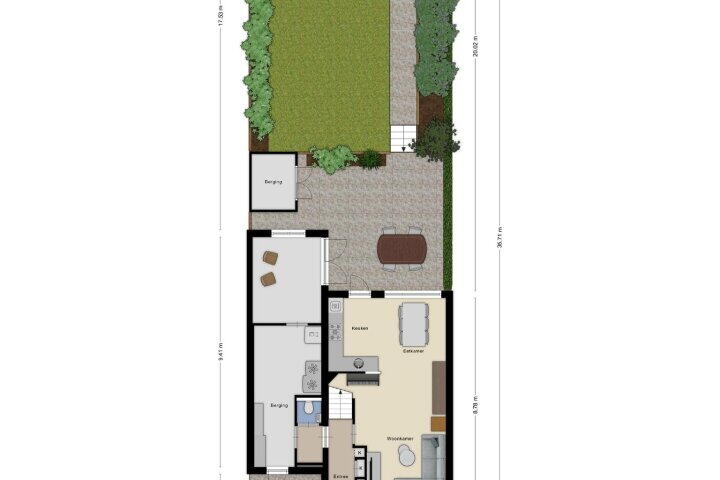 Plattegrond – Dadelberg 17, Roosendaal